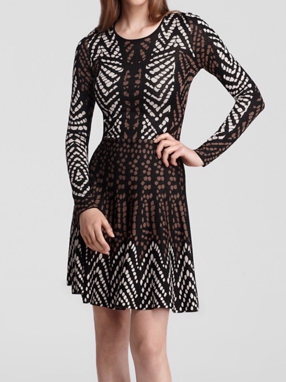 BCBG Maxazria skylar dress S brown black